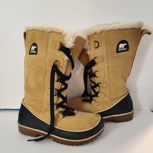Sorel Women’s Tivoli High II Waterproof Winter Suede Leather Boots Size 8.5
